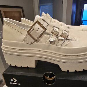 CONVERSE Chuck Taylor All Star Lugged Heel Mary Jane Platform Leather SZ 10 NEW